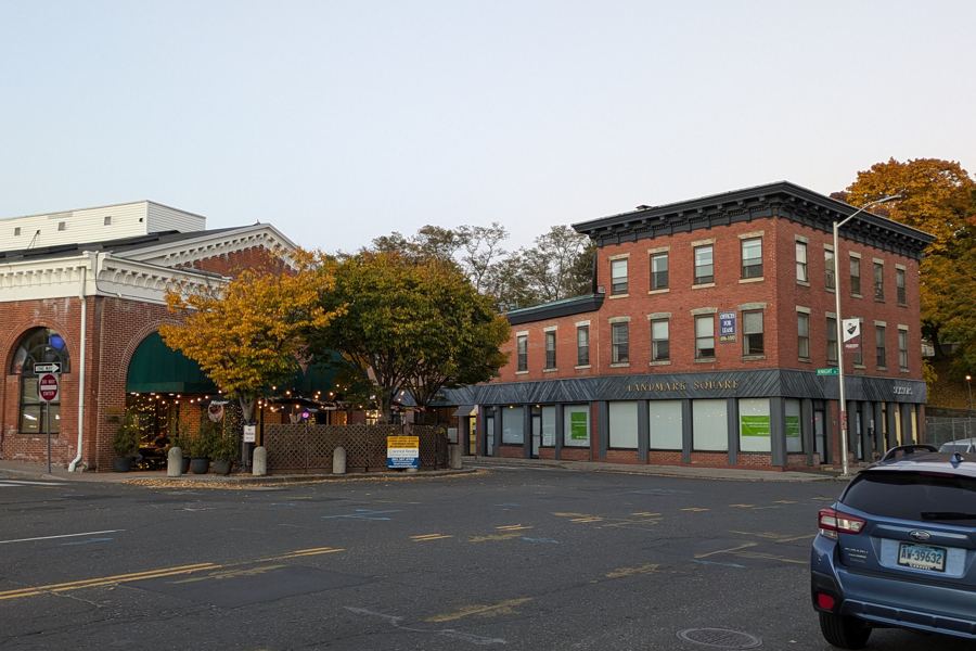 Wall Street, Norwalk, a few blocks from the office on Mott Avenue
